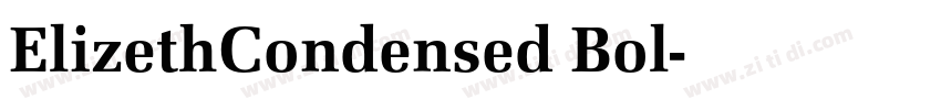 ElizethCondensed Bol字体转换